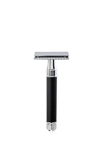 Edwin Jagger Double Edge Safety Razor - Black Regular Handle - main product image