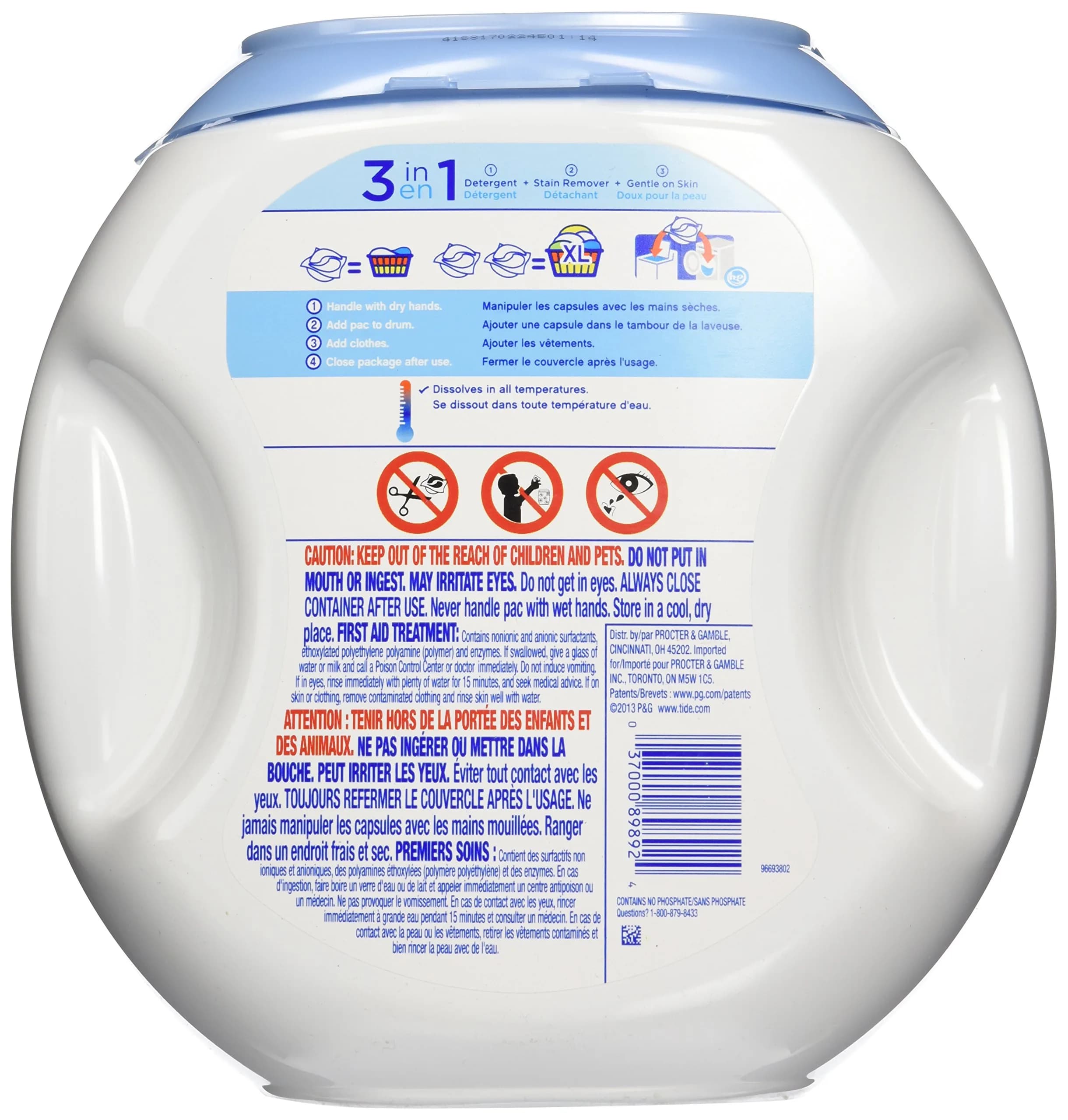 Tide Free & Gentle Laundry Detergent Pods 72 Count (2.27 kg / 63 Fl Oz) | Hypoallergenic & Dye-Free for Sensitive Skin - view 2