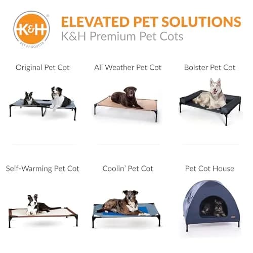 K&H Pet Products Large Outdoor Elevated Dog Bed Pet Cot Replacement Cover 42x30in | Breathable Mesh Cooling thumbnail 8