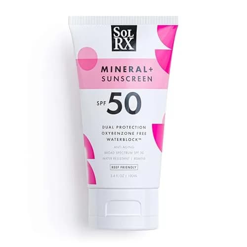 SolRX MINERAL+ SPF 50 Zinc Oxide Sunscreen 3.4 Ounce | Reef Safe, Water & Sweat Resistant, Broad Spectrum thumbnail 1