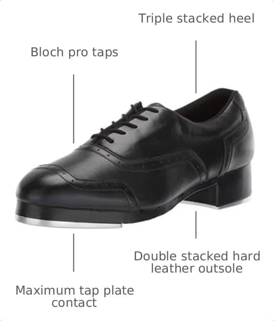 Bloch Jason Samuels Smith Tap Shoes for Women – Leather Tap Dance Shoes with Tap Plates, Supportive Arch & Shock-Absorbing Heel (Size 10 Medium US) thumbnail 2