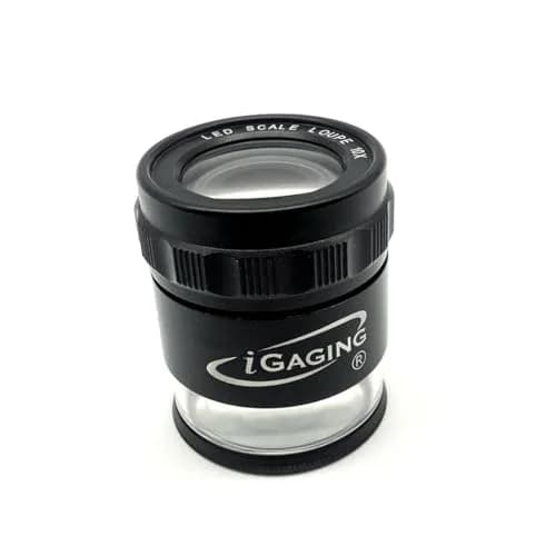 iGaging Magnifier Comparator 10X with 36-LED Lighted Loupe, 7 LED Brightness, Adjustable Focus, Long-Lasting Glass Lens thumbnail 4