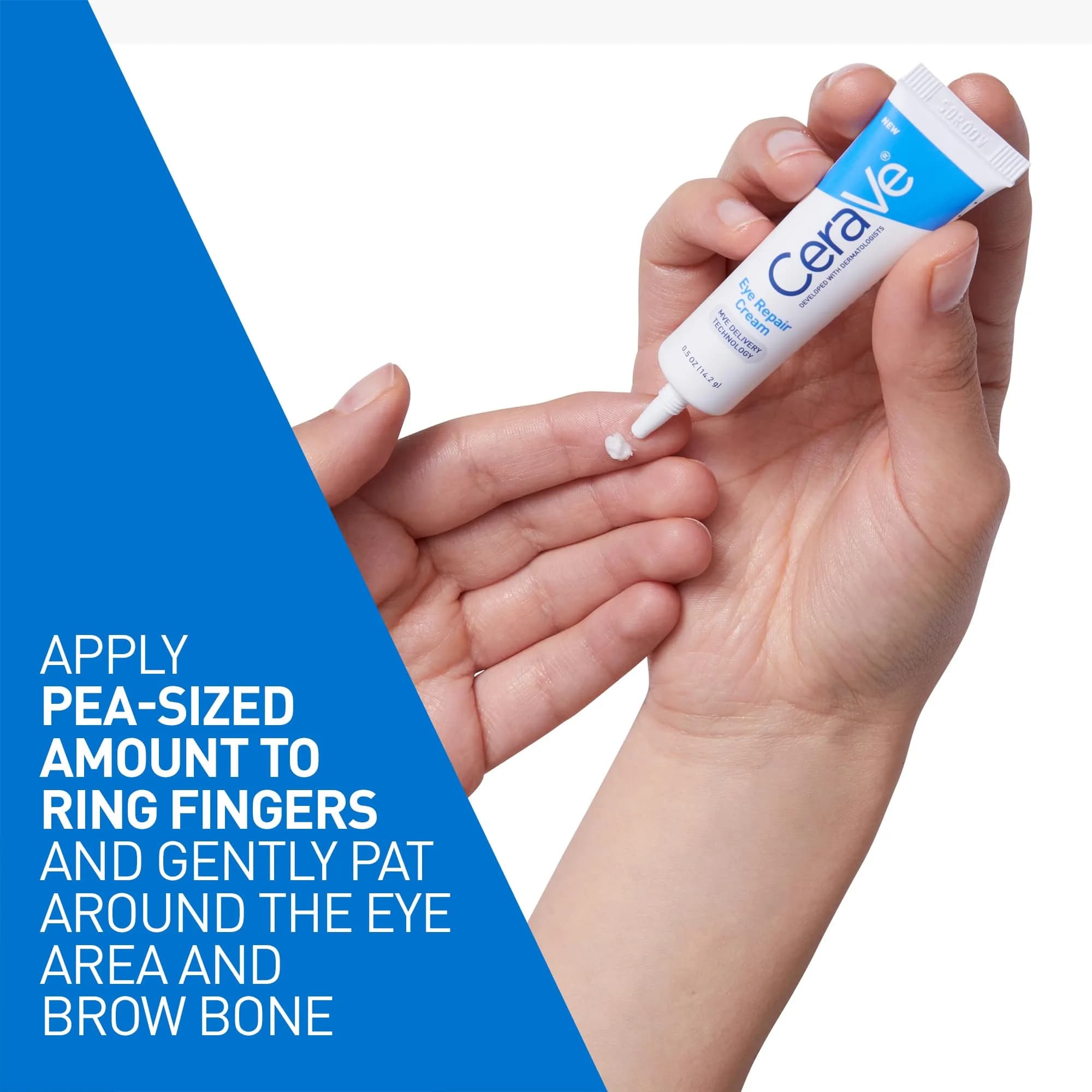 CeraVe Eye Repair Cream 14ml (0.5 Fl Oz) | Hydrates, Depuffs, and Brightens Under Eyes - view 4