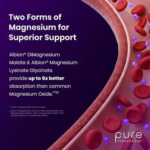 Pure Therapro Rx Magnesium Lysinate Glycinate & Magnesium Malate | Supports Heart, Bones & Energy thumbnail 6