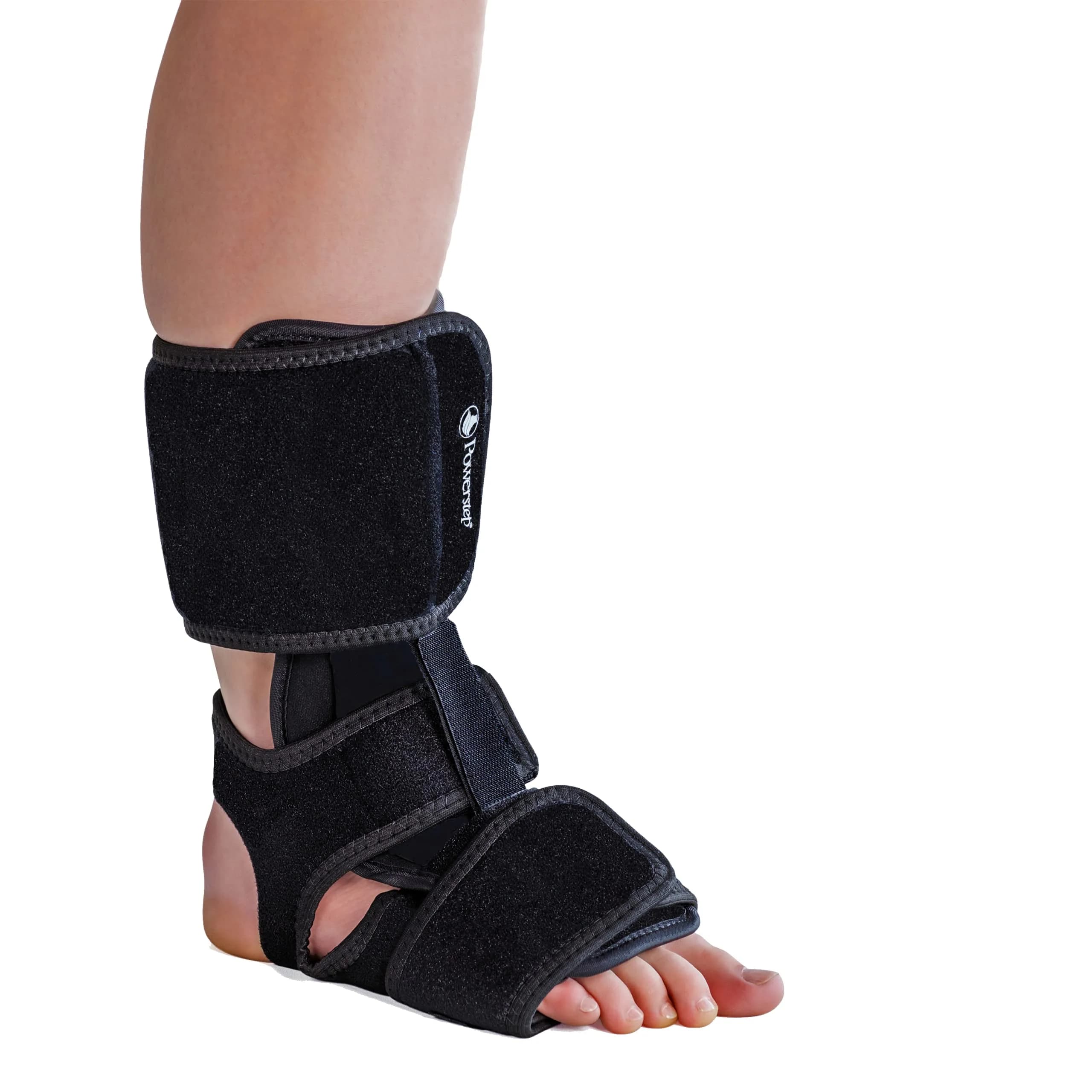 PowerStep Dorsal Night Splint Standard Black | FDA Approved Orthopedic Brace for Plantar Fasciitis Relief — Standard