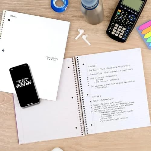 Five Star Spiral Notebook 8-1/2" x 11" 200 Sheets White | College Ruled Paper with Water Resistant Cover thumbnail 3