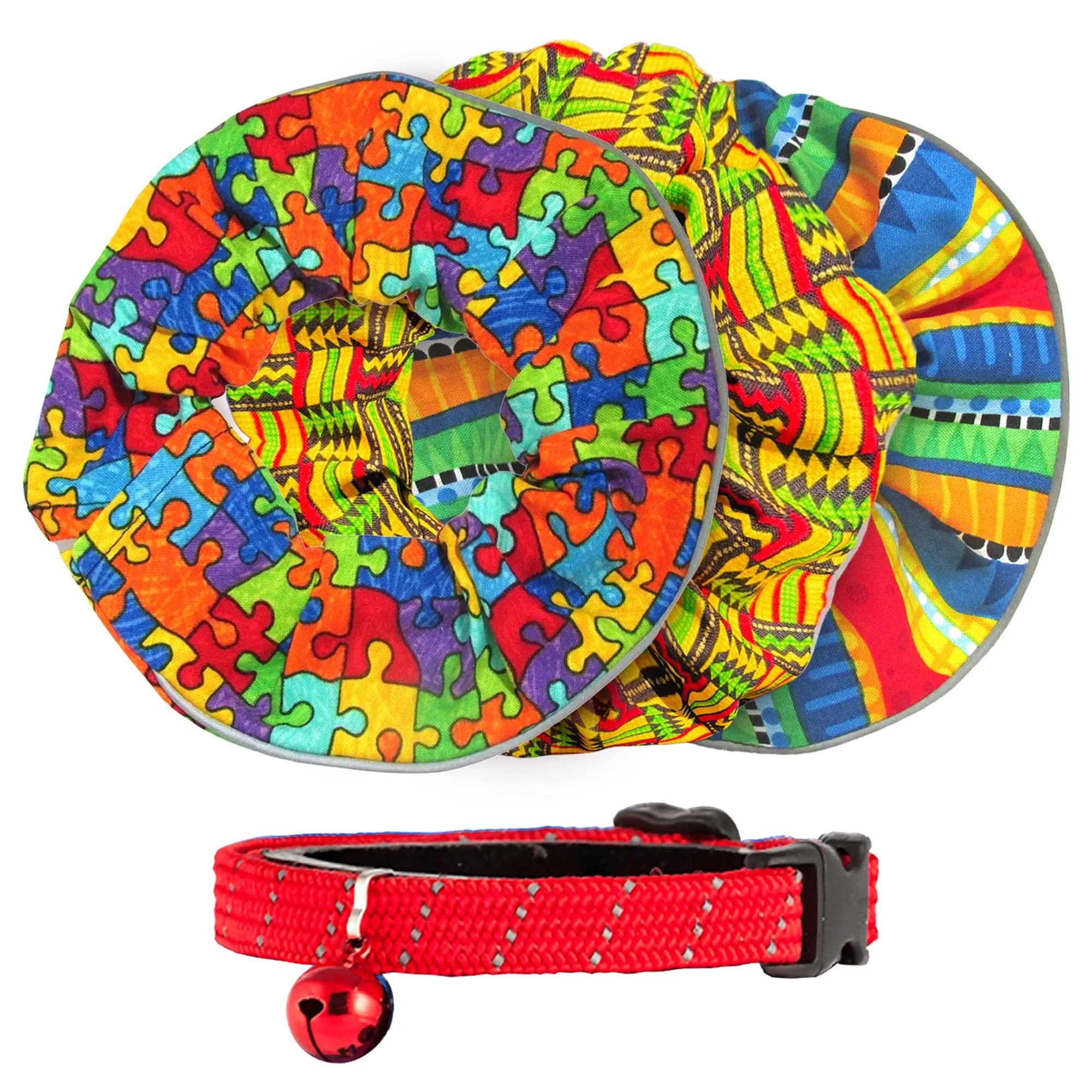 Birdsbesafe Cat Collar Cover & Breakaway Collar Set (3 Covers + 1 Collar) | Helps Birds See Cats - main product image