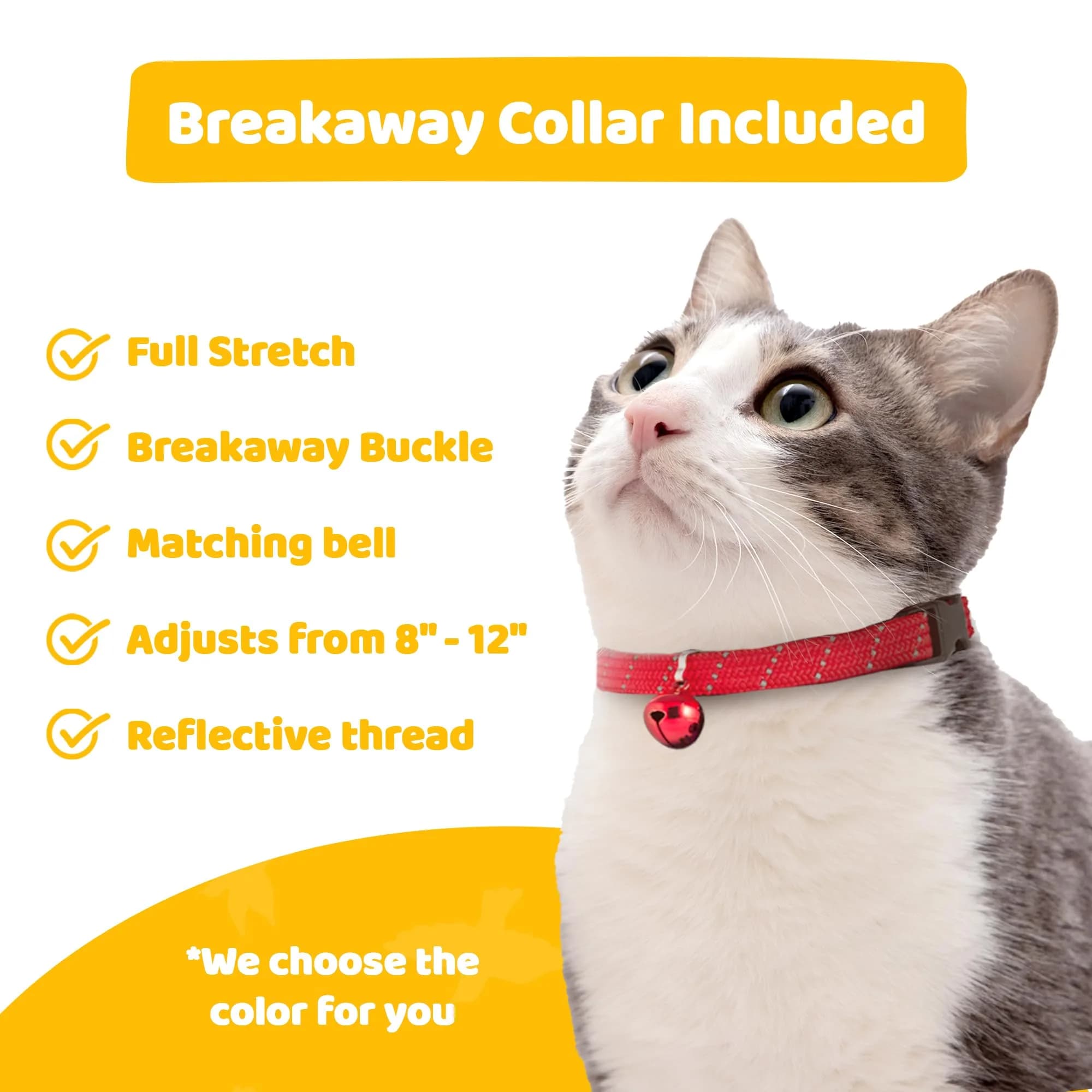 Birdsbesafe Cat Collar Cover & Breakaway Collar Set (3 Covers + 1 Collar) | Helps Birds See Cats - view 5