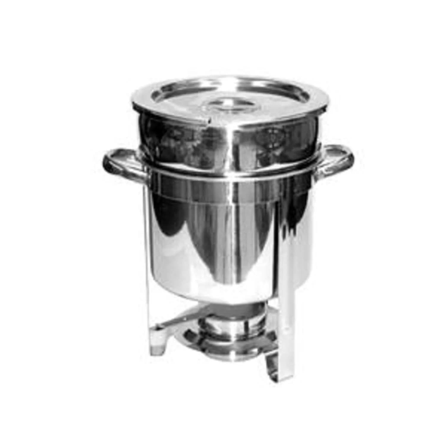 Tiger Chef Soup Warmer 7 Qt Stainless Steel Food Service Buffet Set | Elegant Catering Equipment for Parties — Silver