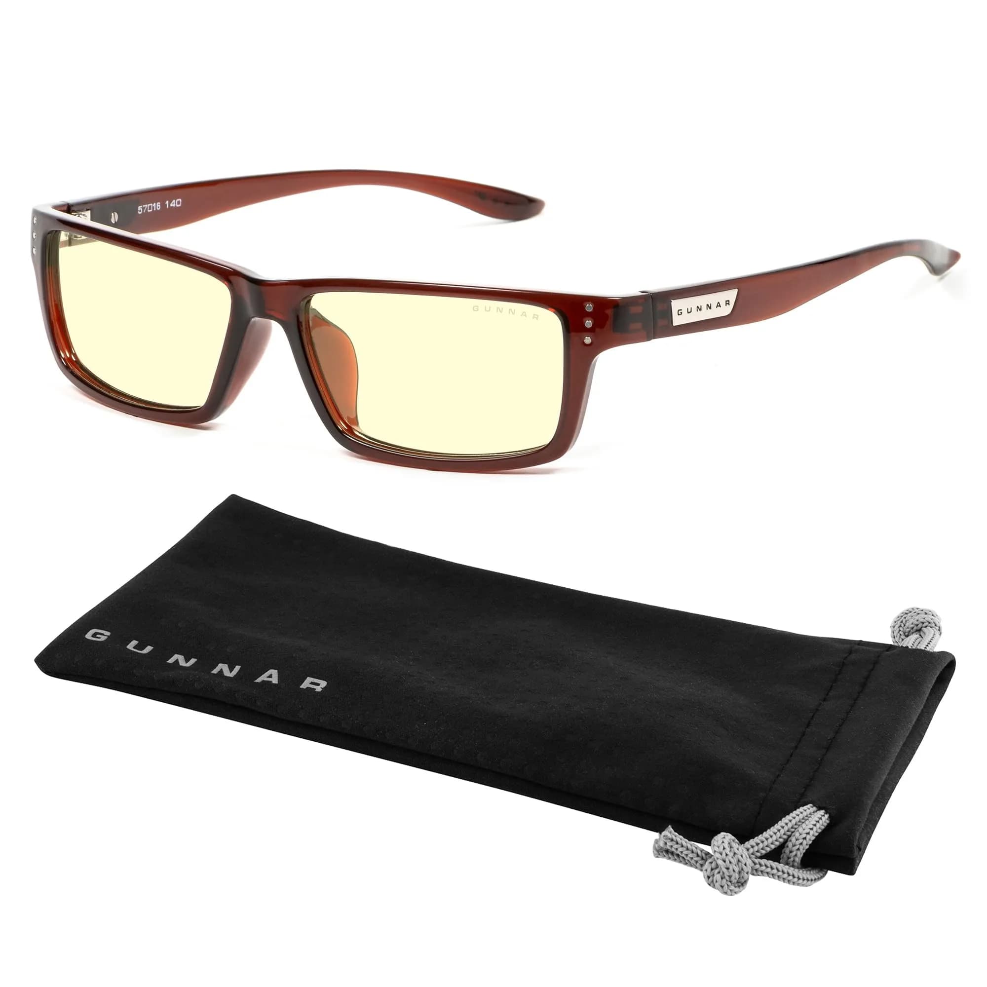 Gunnar Riot Espresso Amber Tint Blue Light Blocking Computer Glasses | Blocks 65% Blue Light - view 3