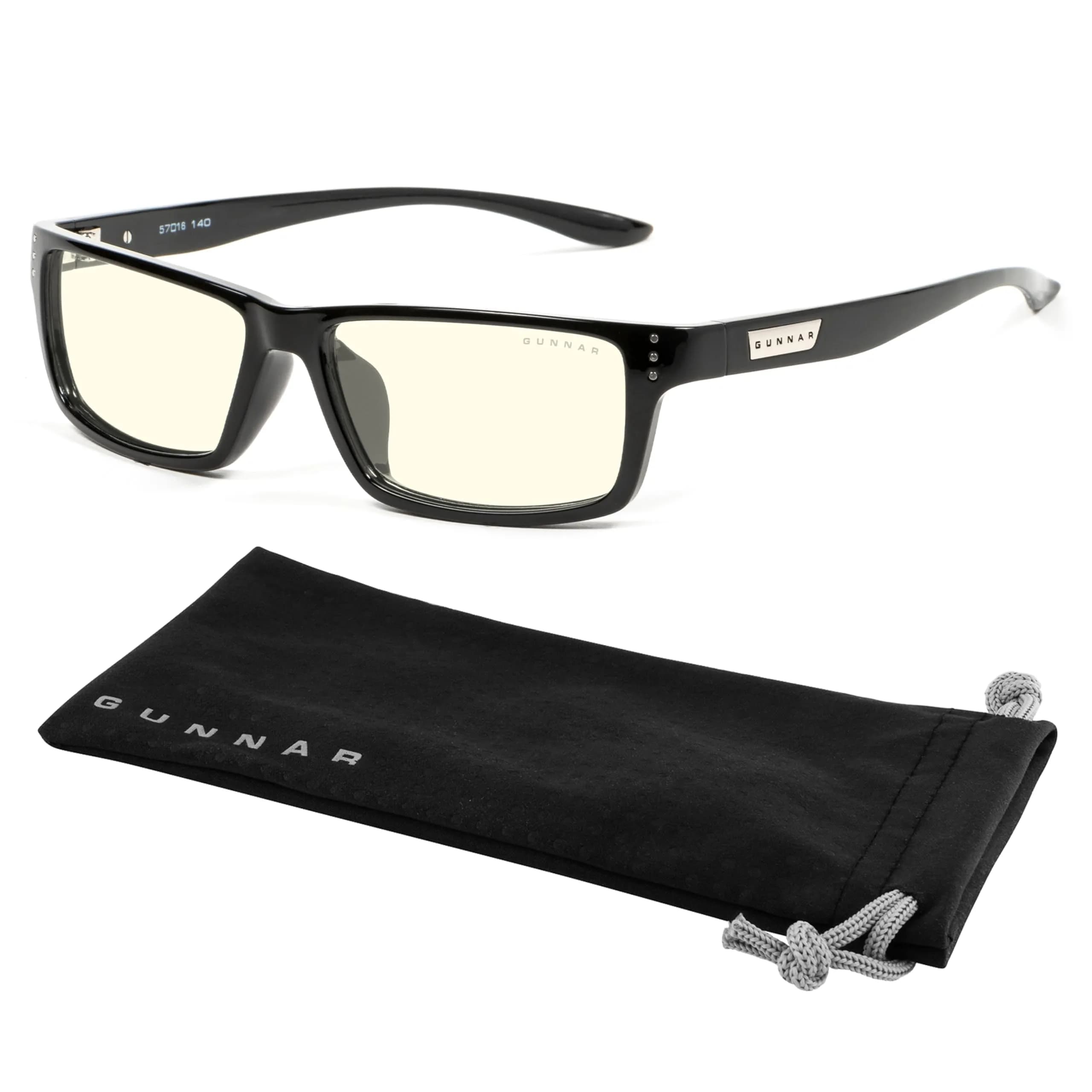 GUNNAR Riot Gaming and Computer Glasses | Blocks 35% Blue Light | Lens Width: 29 mm (1.14 in) | Bridge: 16 mm (0.63 in) | Temple: 140 mm (5.51 in) - view 3