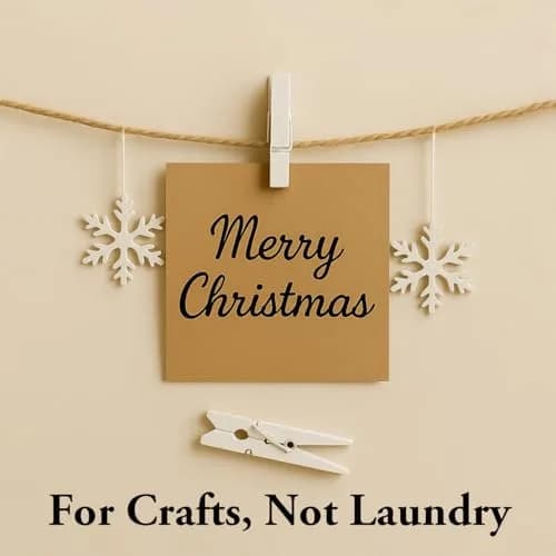 LWR CRAFTS Wooden Small Clothespins 1-7/8" 4.8cm | Light-duty craft clips for photos & cards thumbnail 2