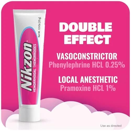 Nikzon Hemorrhoid Cream, 0.9 Oz | Fast Pain & Swelling Relief, Double Effect, USA Import thumbnail 5