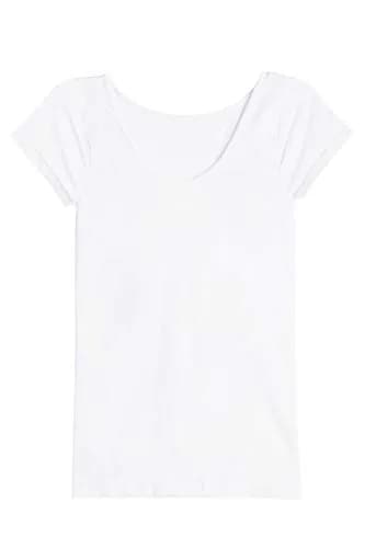 NIKIBIKI Women Seamless Cap Sleeve Scoop Neck Fitted Top | Made in USA, One Size (White) thumbnail 5