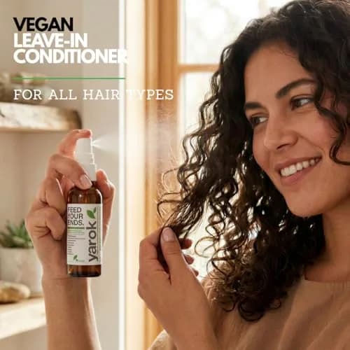 YAROK FOOD FOR YOUR HEAD. GOOD FOR THE EARTH. Vegan Leave-In Conditioner 2oz | Organic Heat Protectant & Detangler thumbnail 4