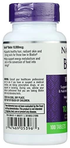 Natrol Biotin Max 10000 Mcg | Supports Hair, Skin & Nails | Vegetarian Tablets thumbnail 5