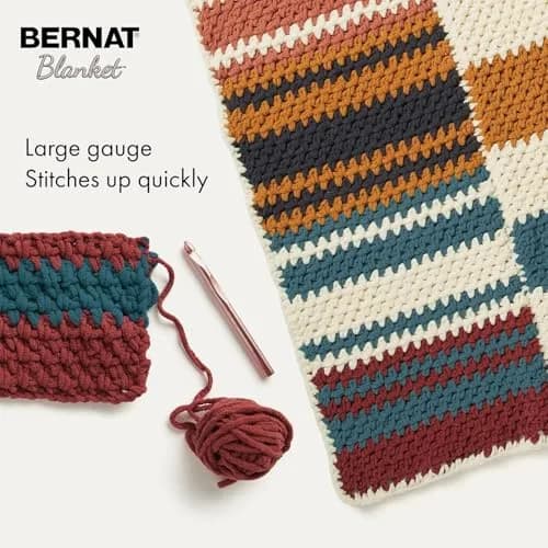Bernat Blanket BB Yarn Vintage White | Super Bulky Polyester for Cozy Blankets thumbnail 7