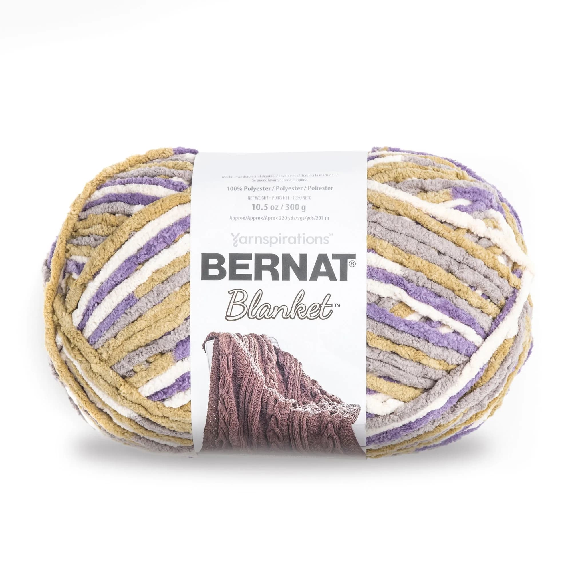 Bernat Blanket Yarn, Lilac Bush | Luxurious, Soft & Cozy Chenille-Style Yarn for Blankets & Decor — Lilac Bush