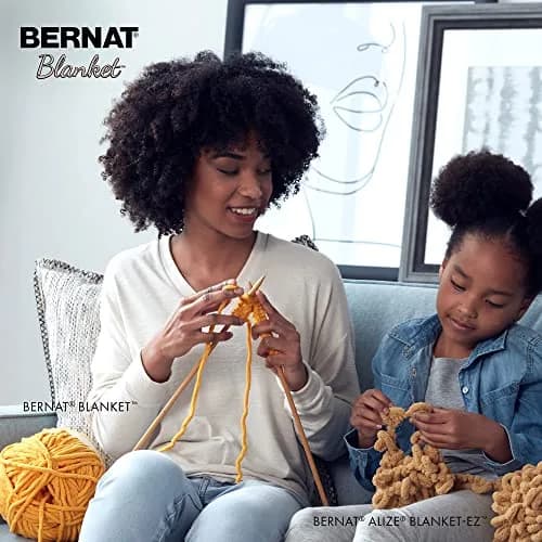 Bernat Blanket Yarn, Lilac Bush | Luxurious, Soft & Cozy Chenille-Style Yarn for Blankets & Decor thumbnail 4