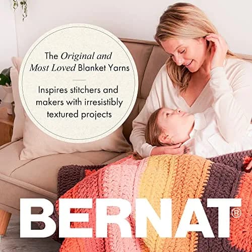 Bernat Blanket Yarn, Lilac Bush | Luxurious, Soft & Cozy Chenille-Style Yarn for Blankets & Decor thumbnail 8