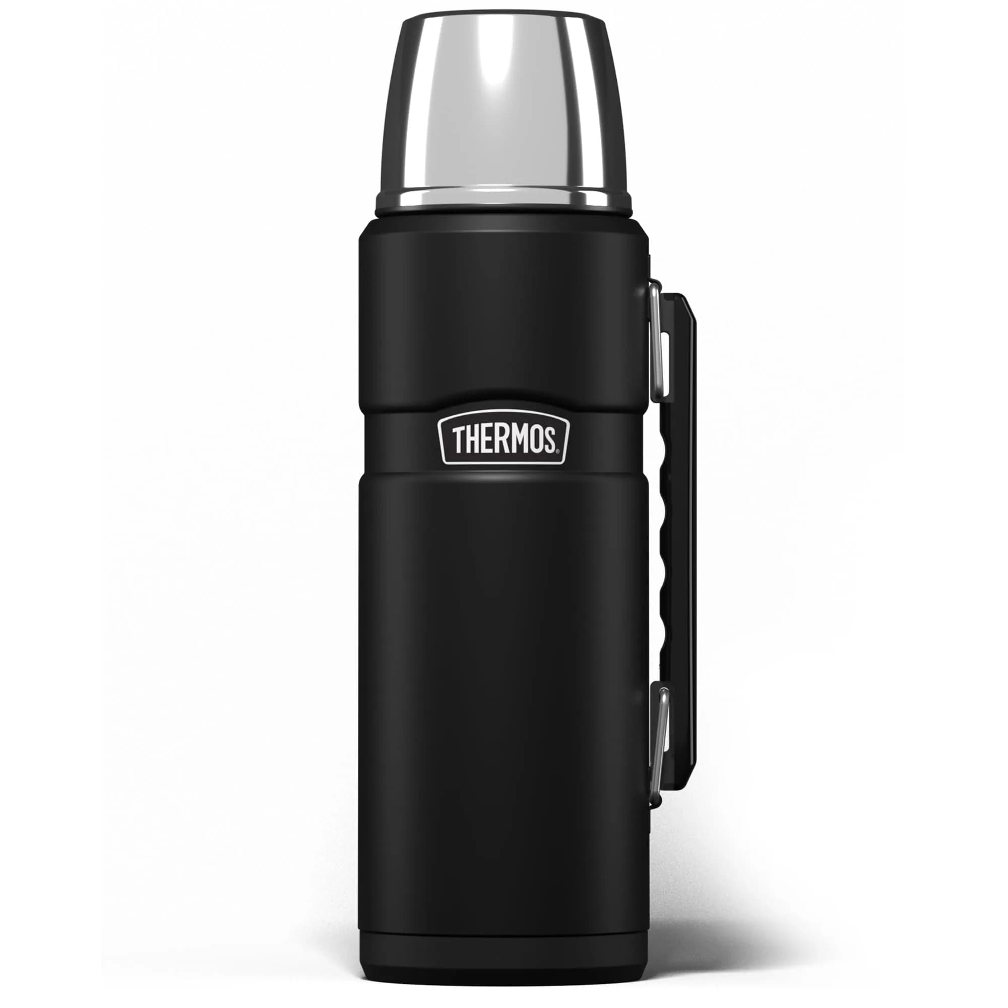 Thermos Stainless King 1.2L Matt Black Travel Flask | Keeps Hot 24 Hrs, Cold 24 Hrs - main product image