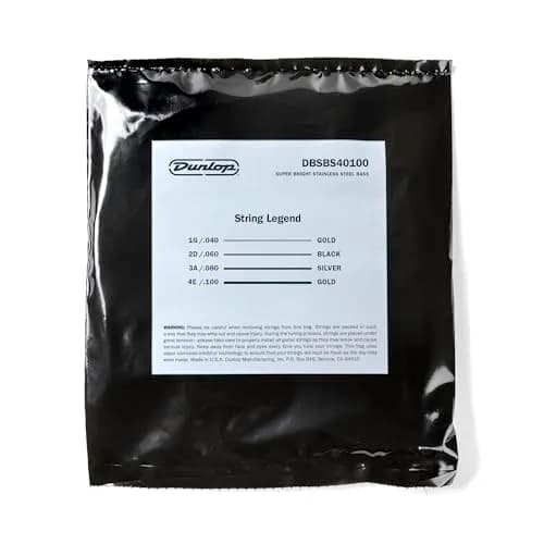 Jim Dunlop Super Bright Stainless Steel Bass Strings 40-100 | Tone-Focused Bass Guitar Strings thumbnail 8