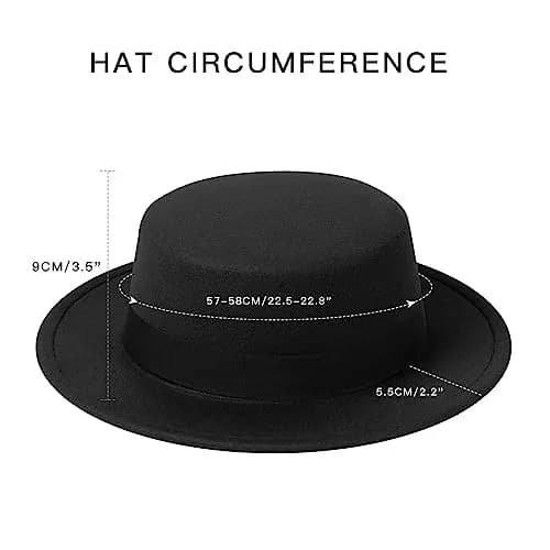 Xcoser Walter White Heisenberg Wool Felt Fedora Hat | Breaking Bad Cosplay Accessory (22-23 inches) thumbnail 4