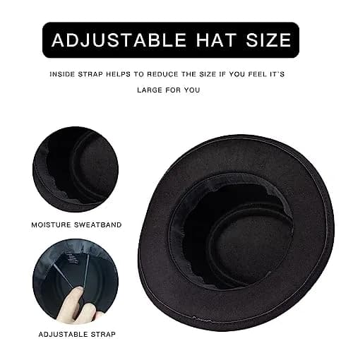 Xcoser Walter White Heisenberg Wool Felt Fedora Hat | Breaking Bad Cosplay Accessory (22-23 inches) thumbnail 5