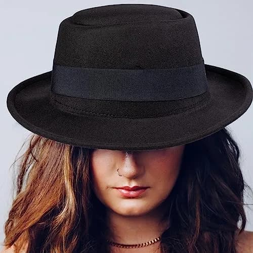Xcoser Walter White Heisenberg Wool Felt Fedora Hat | Breaking Bad Cosplay Accessory (22-23 inches) thumbnail 2