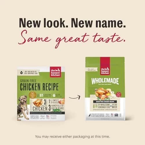 The Honest Kitchen Wholemade Grain Free Chicken Recipe Dehydrated Dog Food 2 lb (0.91 kg) | Supports Digestion & Skin thumbnail 2