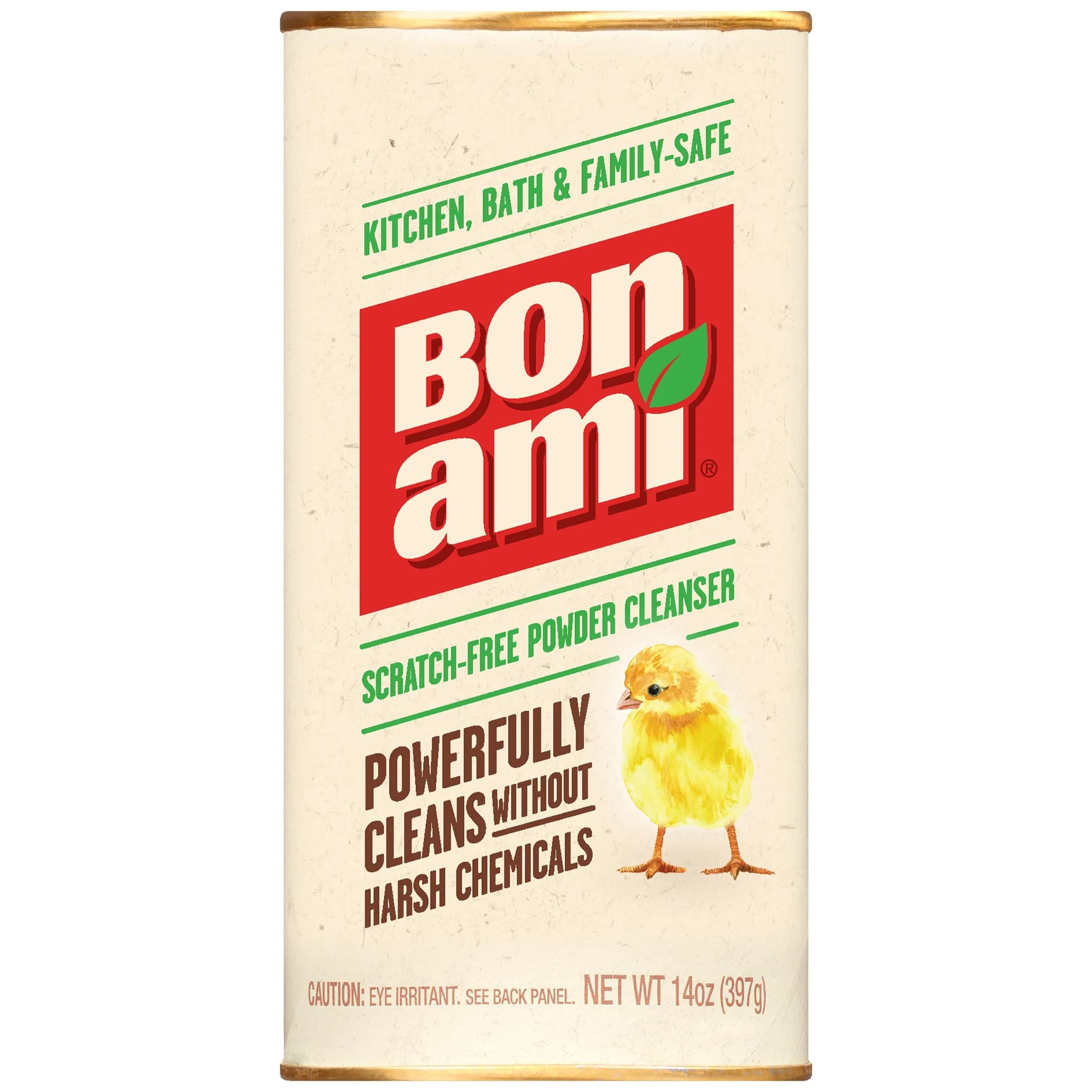 BON AMI Powder Cleanser for Kitchens & Bathrooms - All Types of Surfaces, Cleans Grime & Dirt, Polishes Surfaces, Absorbs Odors (4 Pack, 14oz / 397g) — 1-Pack