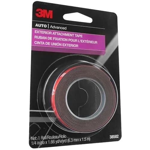 3M Auto Exterior Attachment Tape, 1/4 in x 5 ft | Heavy Duty Double-Sided Automotive Tape for Car Trim & Badges thumbnail 2