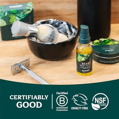 Badger Organic Mustache & Beard Wax Medium Hold 21.3ml (0.75 oz) | Natural Styling for Men thumbnail 7