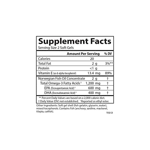 Carlson Super Omega-3 Gems, Pescatarian, 180 Softgels | 1200 mg Omega-3s EPA & DHA, Wild Caught Norwegian Fish Oil thumbnail 4