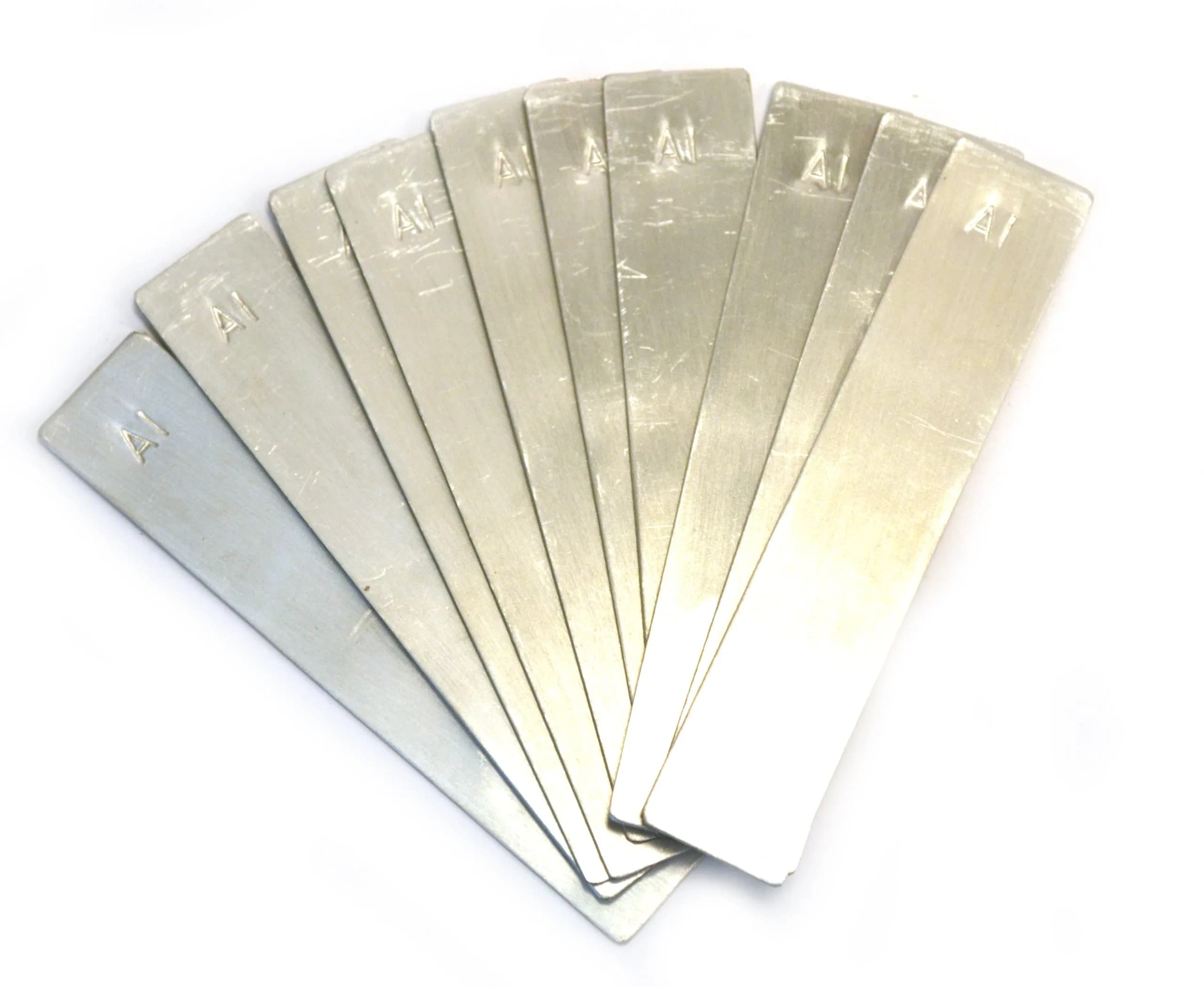 Eisco Labs Aluminium Electrode Strips 100 x 19mm - Pack of 10 | High Quality for Student Experiments — Pack of 10