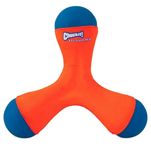 Chuckit! Tri-Bumper Fetch & Tug Dog Toy Medium | Tumbles, Floats, High-Visibility thumbnail 1