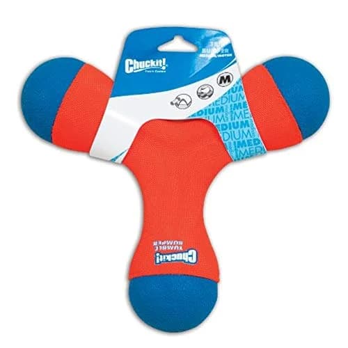 Chuckit! Tri-Bumper Fetch & Tug Dog Toy Medium | Tumbles, Floats, High-Visibility thumbnail 3