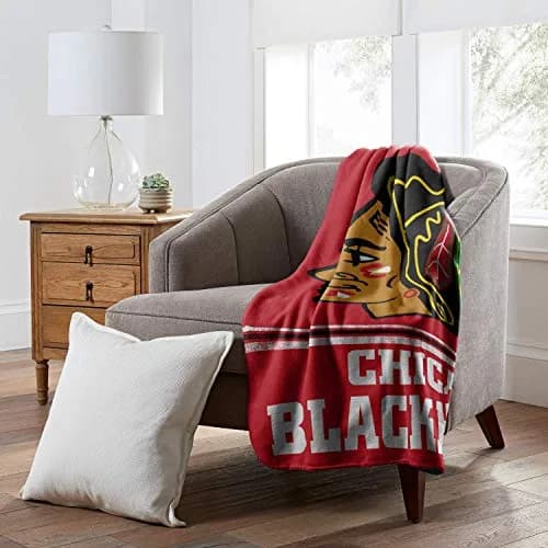 Northwest Chicago Blackhawks Fleece Throw Blanket 50" x 60" | Officially Licensed NHL Fan Gear thumbnail 4