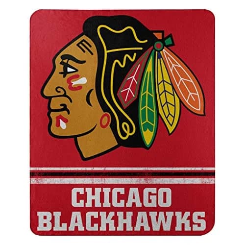 Northwest Chicago Blackhawks Fleece Throw Blanket 50" x 60" | Officially Licensed NHL Fan Gear thumbnail 1