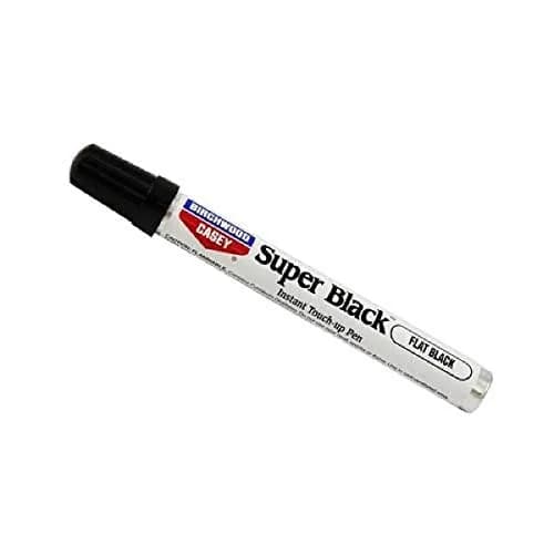 Birchwood Casey Super Black Touch-Up Pen for Scratches & Worn Areas, Gloss Black 0.33 oz (9.35 ml) | Restores Sporting Accessories — Flat Black