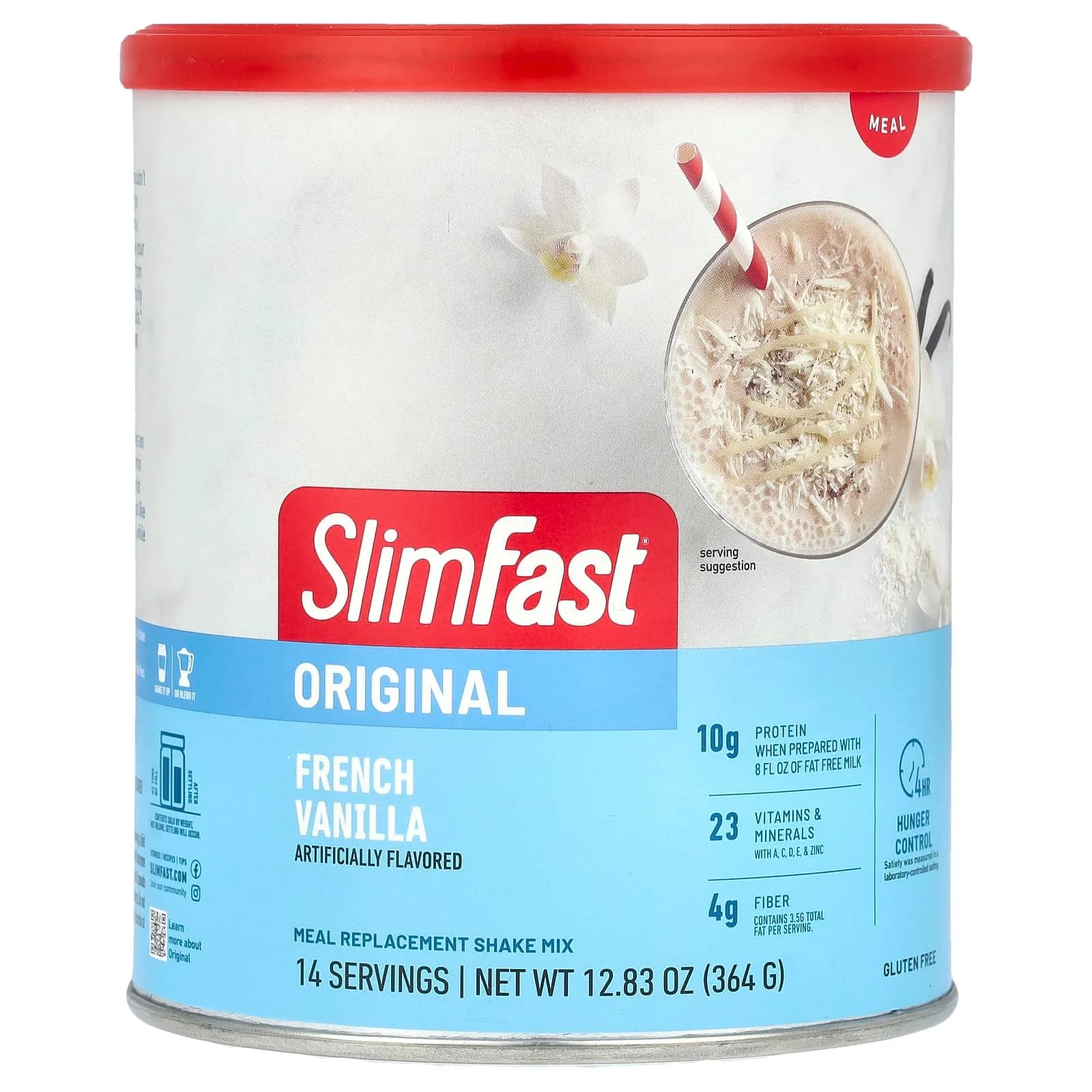 SlimFast Meal Replacement Powder French Vanilla 12.83oz | Clinically Proven Weight Loss Shake - main product image