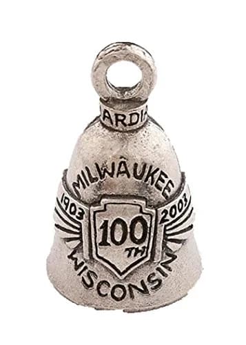 Guardian Bell 100th Anniversary Silver Charm 3.81 cm (1.5 Inch) | Good Luck Charm for Motorcycles, Backpacks, Keychains thumbnail 1