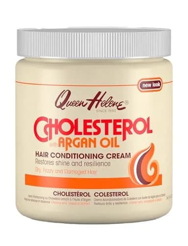 Queen Helene Cholesterol Hair Conditioning Creme with Argan Oil 443ml (15 oz) | Deep Repair for Dry, Brittle Hair thumbnail 1