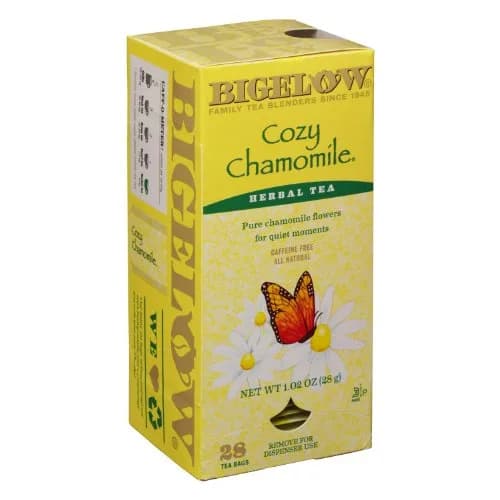 Bigelow Cozy Chamomile Herbal Tea Bags 28-Count Boxes (Pack of 6) Relaxing All Natural Gluten Free thumbnail 1
