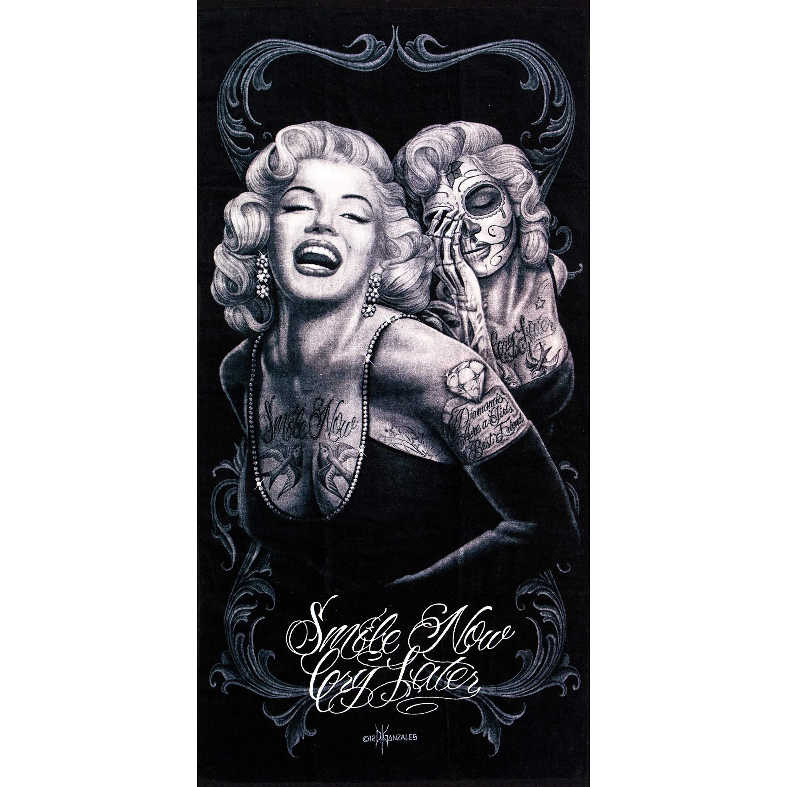 JPI Smile Now Oversized Beach Towel 71cm x 173cm | Licensed Artistic Design - view 2