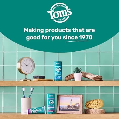 Tom's of Maine Antiplaque and Whitening Toothpaste, Peppermint, 2 x 156g (5.5 oz) | Fluoride-Free Natural Whitening thumbnail 8
