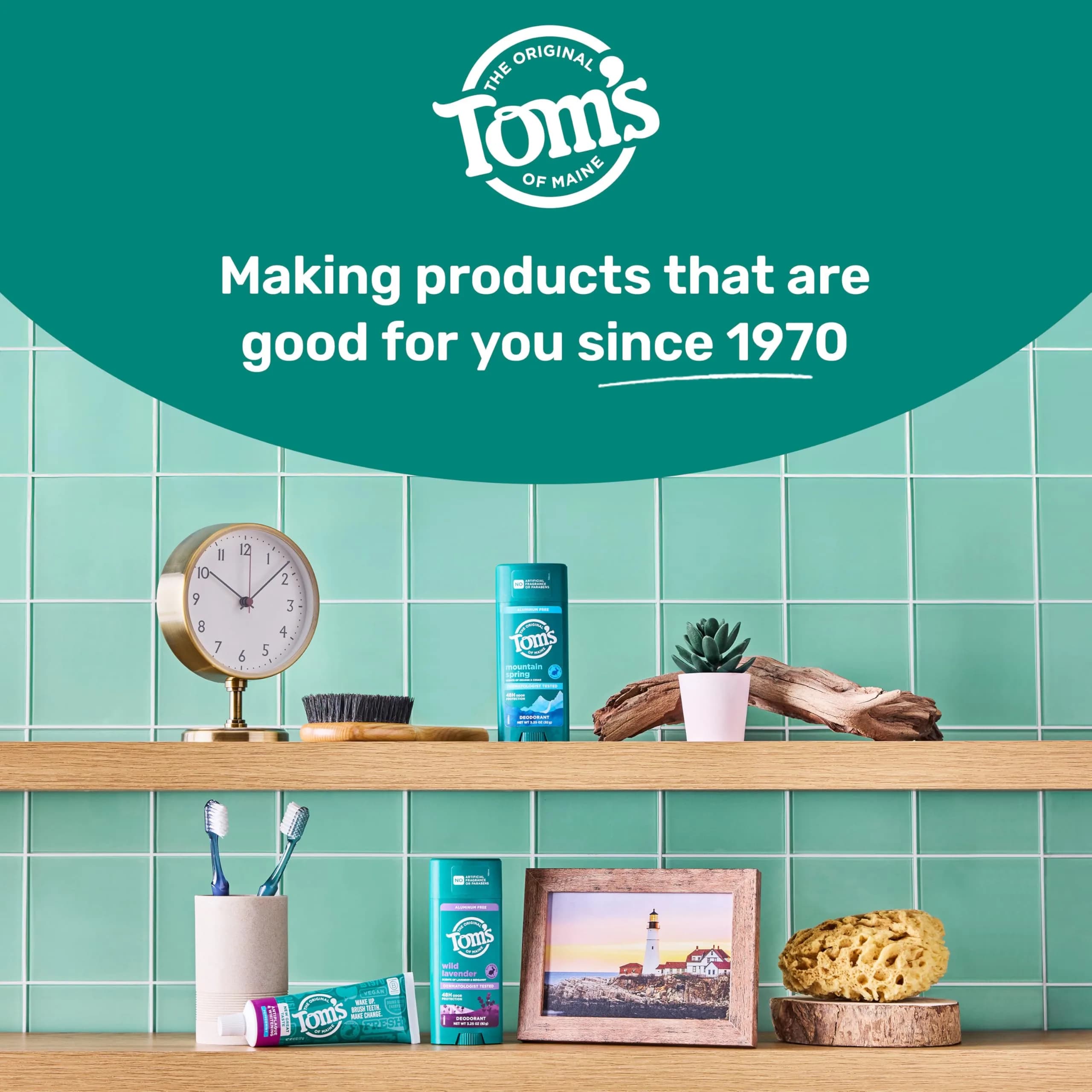Tom's of Maine Antiplaque and Whitening Toothpaste, Peppermint, 2 x 156g (5.5 oz) | Fluoride-Free Natural Whitening - view 8