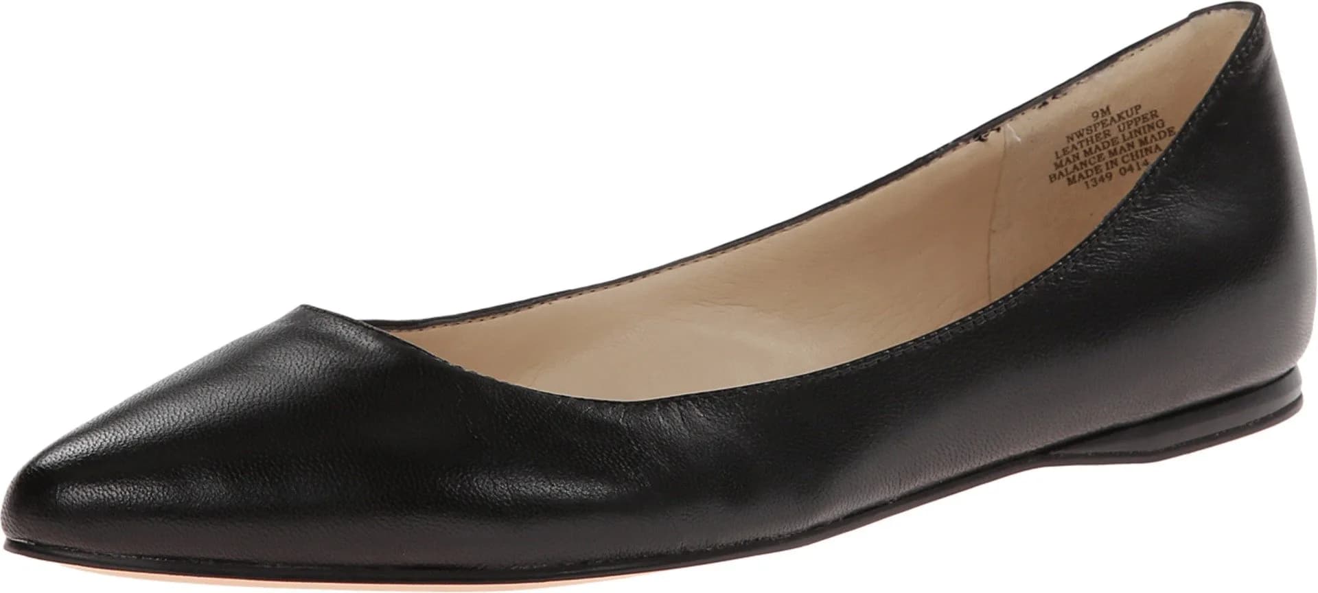 Nine West Speakup Ballet Flat, Size 10 | Classic Leather Flat with Pointed Toe (70-120 chars) — 7.5