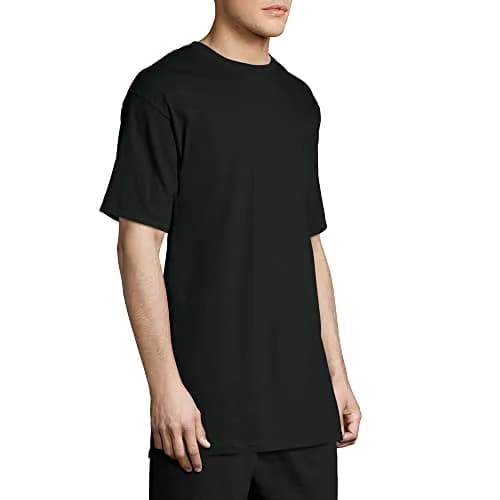 Hanes Men's Short Sleeve Beefy-T (Pack of 2), Black, X-Large | Heavyweight Cotton T-Shirt for Men thumbnail 6
