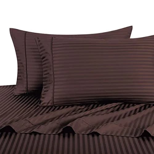 Royal Hotel 300 Thread Count Cotton Sateen Sheets Set, Full, Chocolate | Hotel-Style Cotton Bedding for India thumbnail 1
